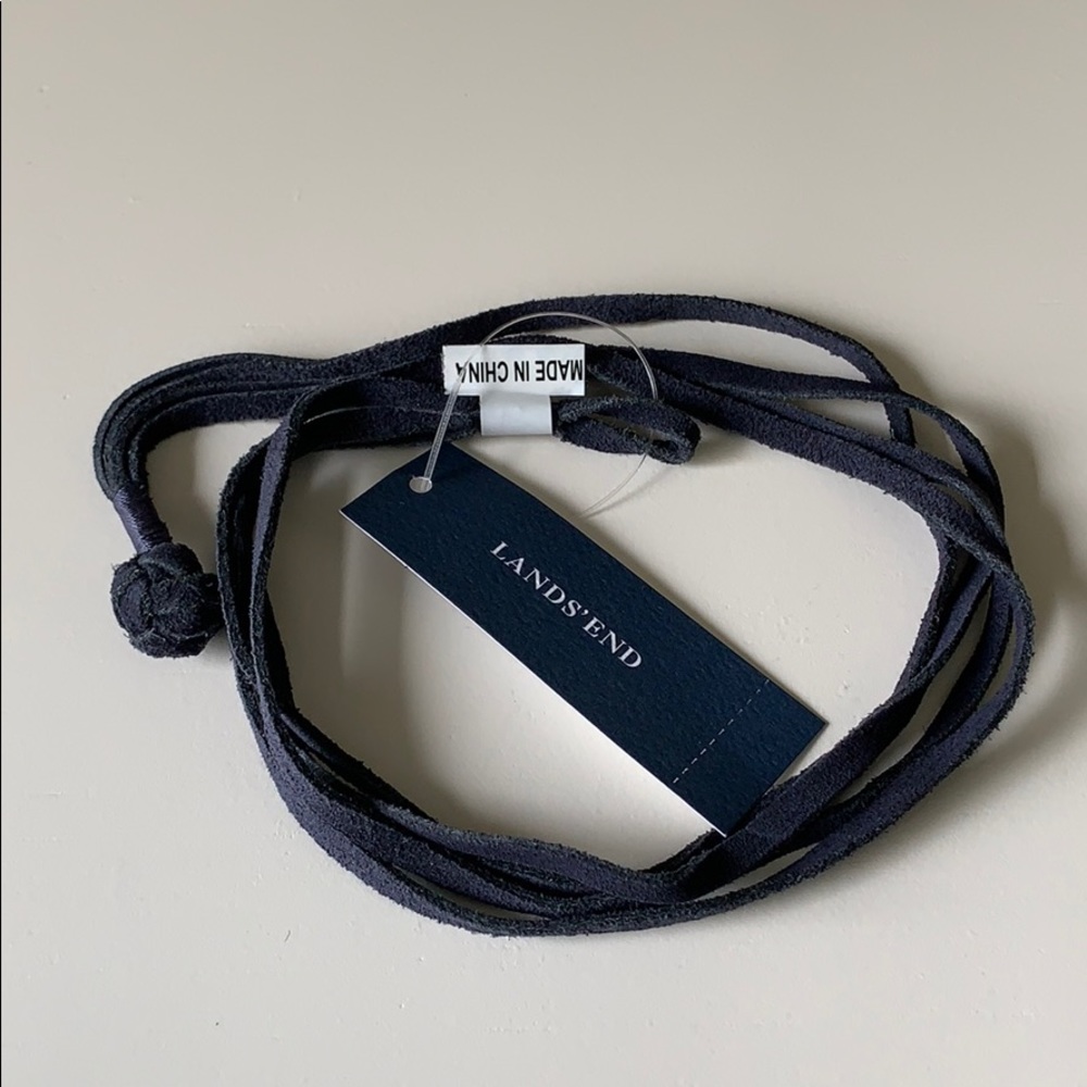 Navy suede wrap bracelet